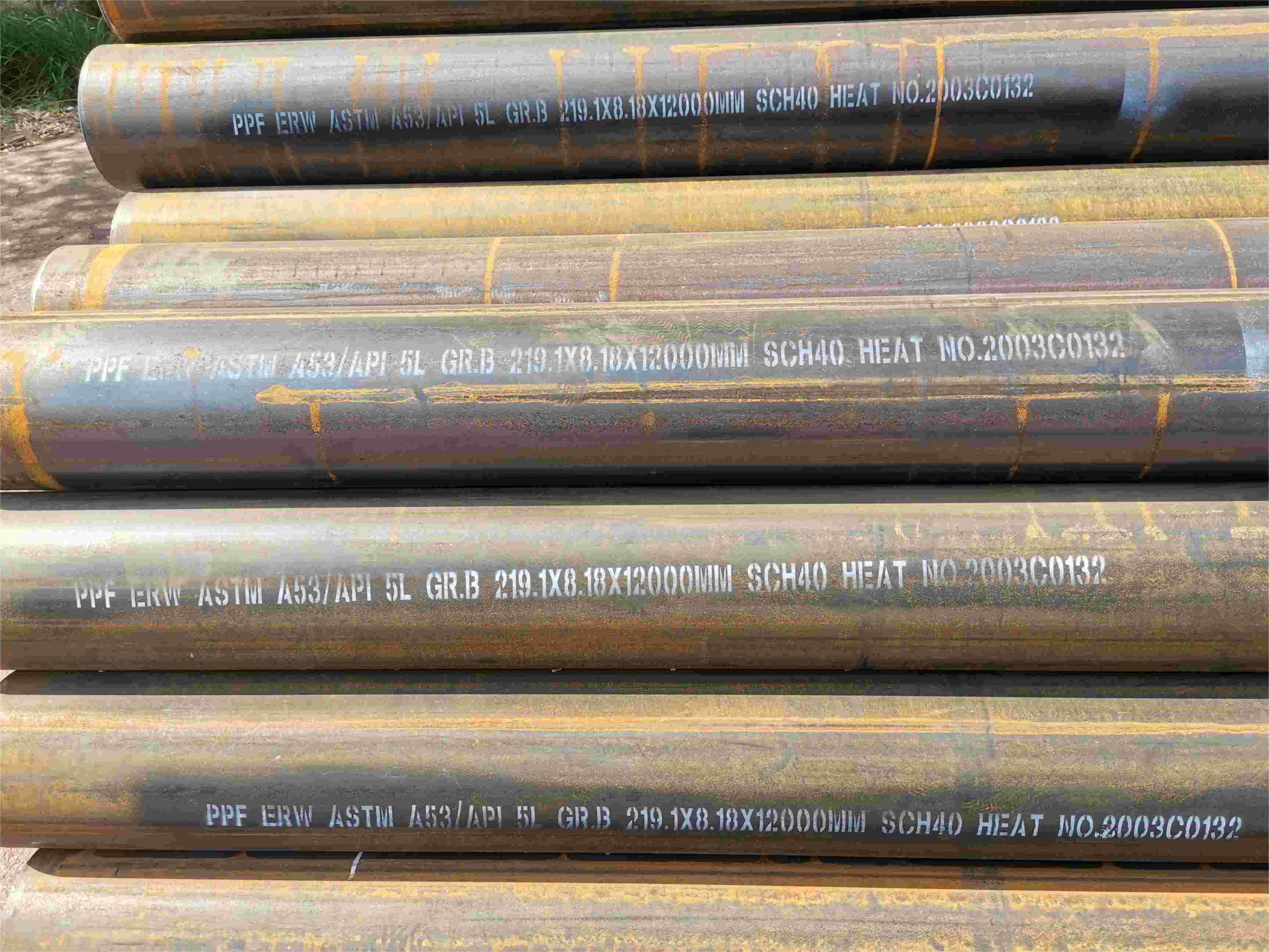 ASTM A53 график 40 стальная труба ERW