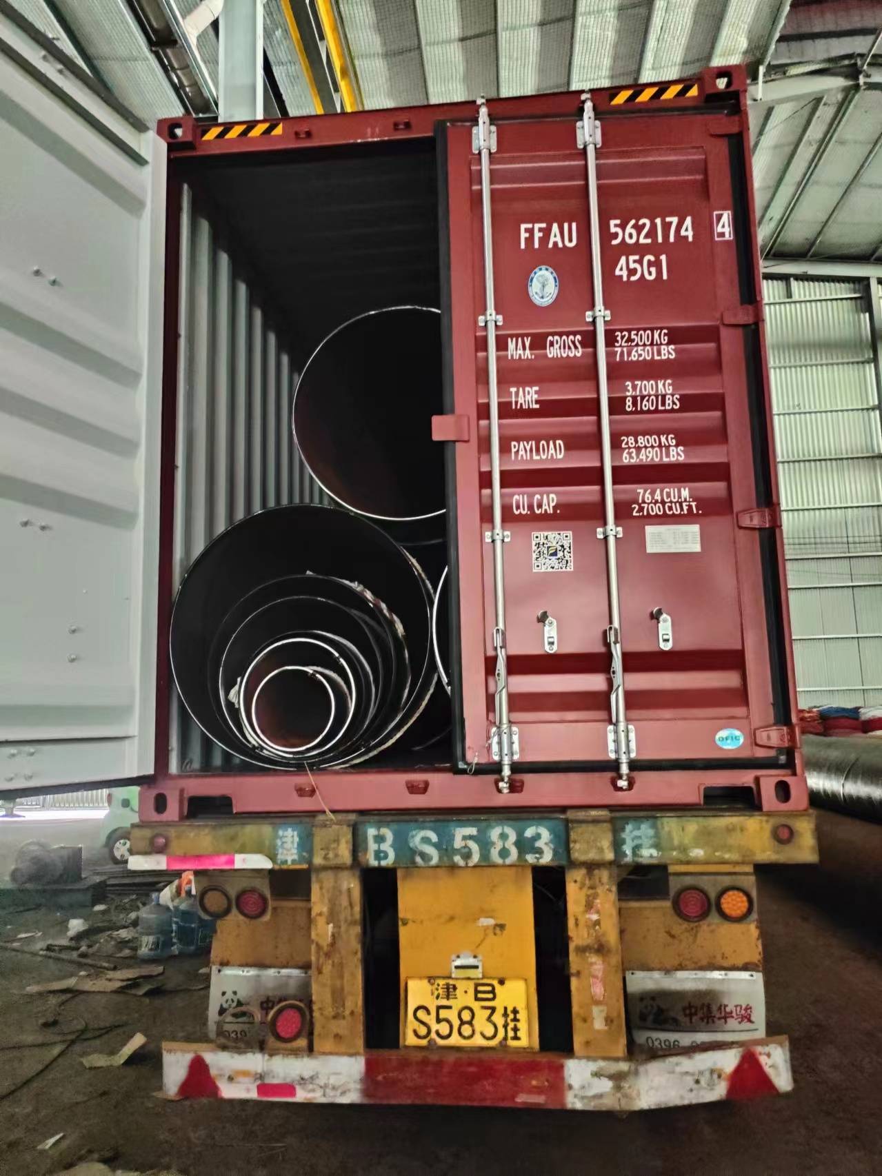 Pictures of API 5L PSL1 Grade B SSAW Steel Pipe Shipments (2)